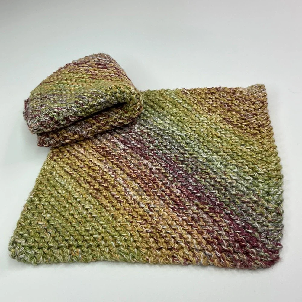 Handmade Nepalese Spices Dishcloth Set Unisex 6.5in Cotton Knit 2pc